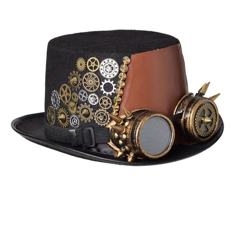 chapeau haut de forme steampunk engrenage 21